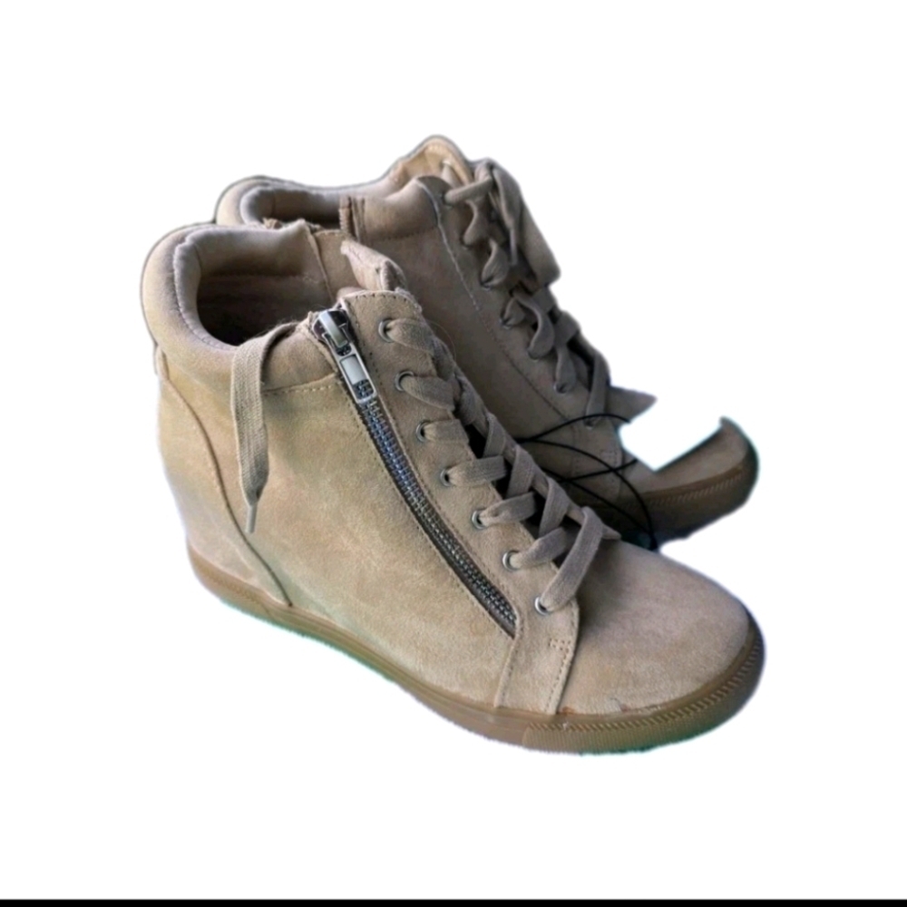 Maurices Beige Heeled Boots with Zipper - Picture 3 of 8